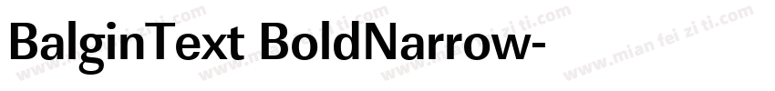 BalginText BoldNarrow字体转换